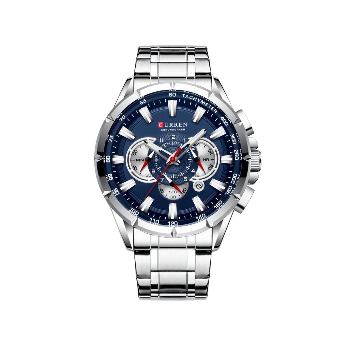 Steel Chronograph Analog Quartz Men's Watch.