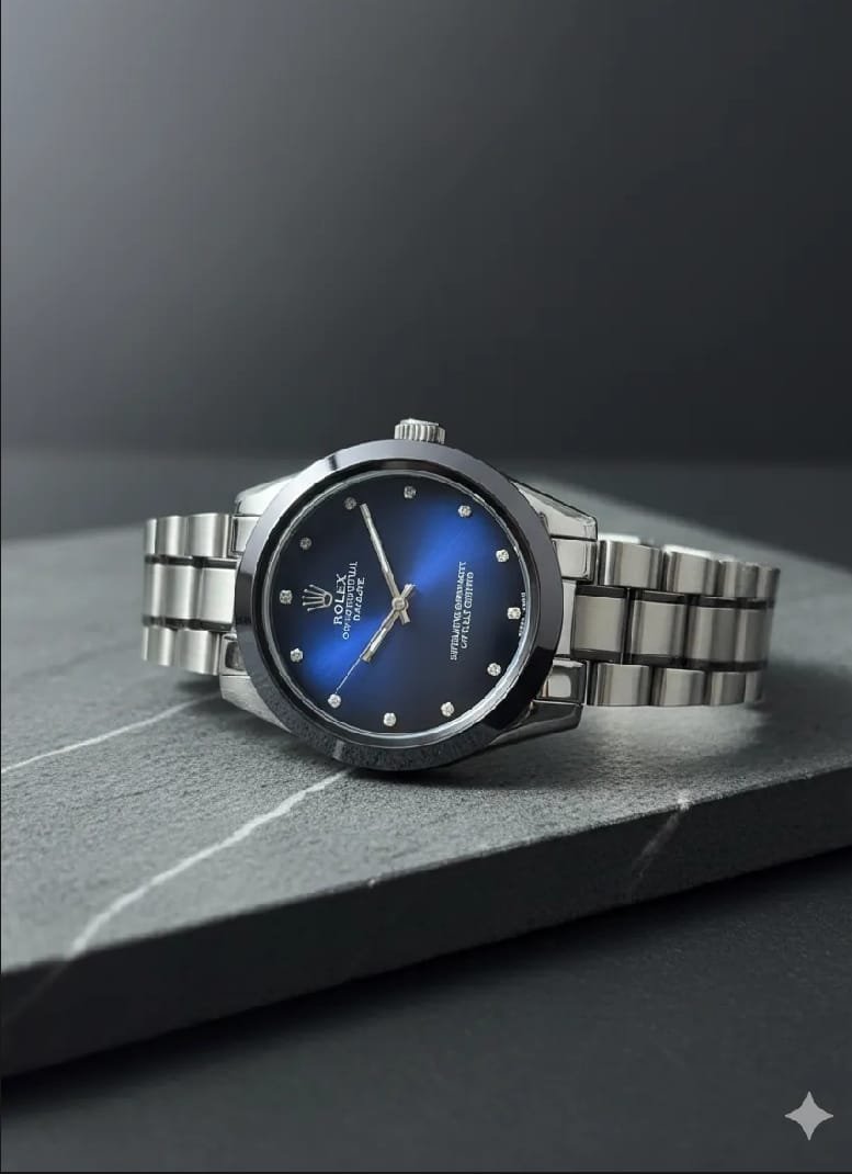 Rolex Elegant Blue Dial Luxury Men’s Watch