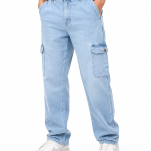 LIGHT BLUEDENIM CARGO PENT